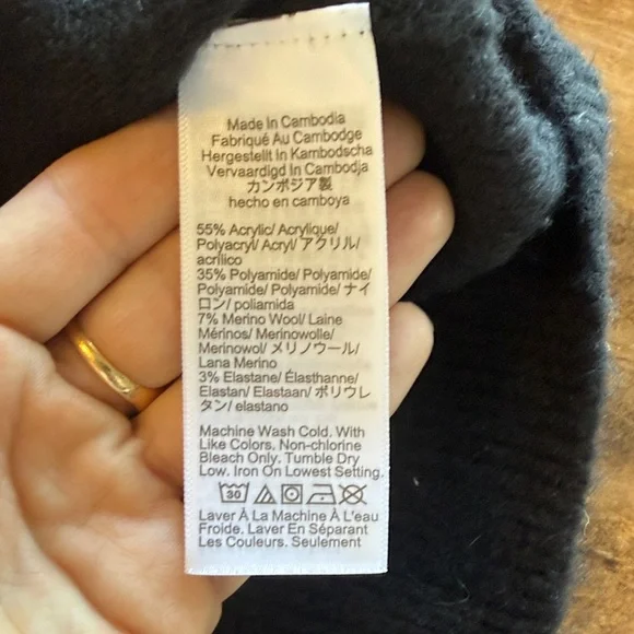 J. Crew Navy Sleeveless Mock Neck Sweater Vest - Picture 3 of 4